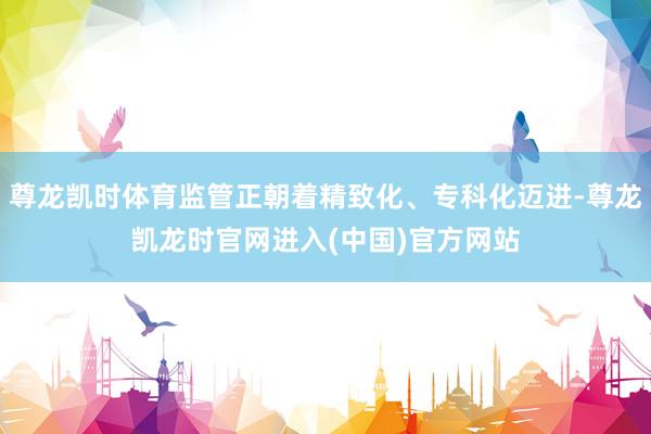 尊龙凯时体育监管正朝着精致化、专科化迈进-尊龙凯龙时官网进入(中国)官方网站