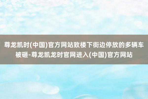 尊龙凯时(中国)官方网站致楼下街边停放的多辆车被砸-尊龙凯龙时官网进入(中国)官方网站